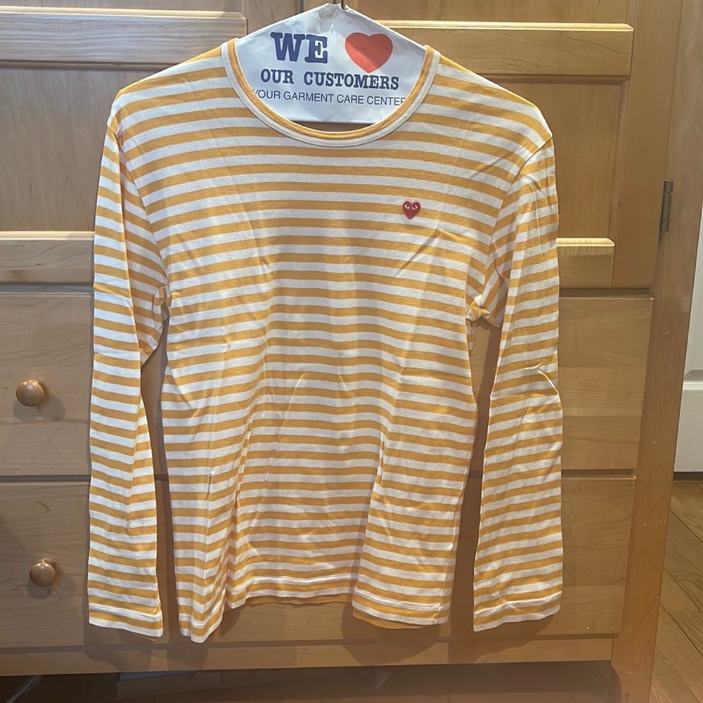 CDG Men’s Yellow Striped Shirt